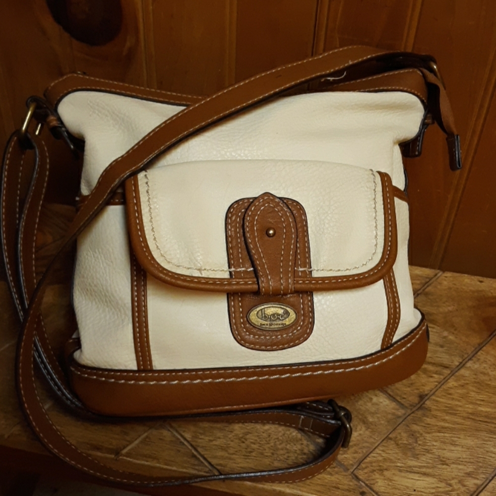 Boc leather two tone cross body bag